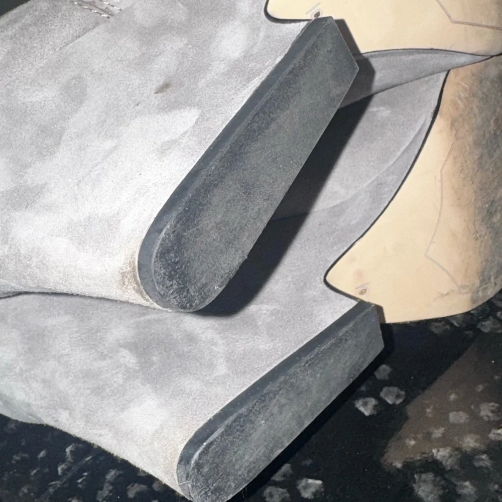 Sam Edelman Light Gray Suede Knee High Boots